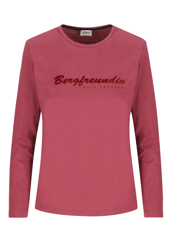 Luis Trenker Maglia a maniche lunghe con scritta "Bergfreundin" Acquista Ora