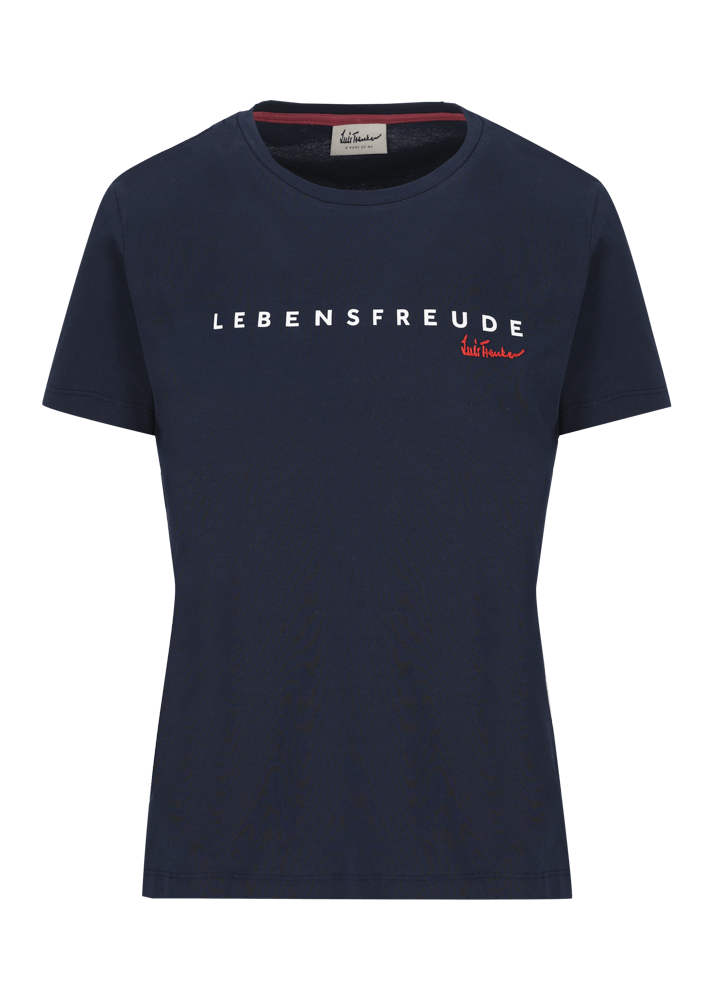Luis Trenker T-shirt con scritta "Lebensfreude" Fino Al -60%