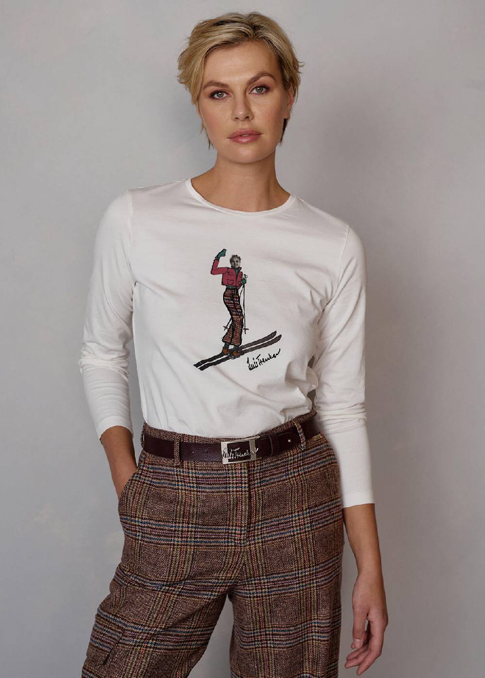 Luis Trenker Maglia a maniche lunghe con grafica Ludina Shopping Online