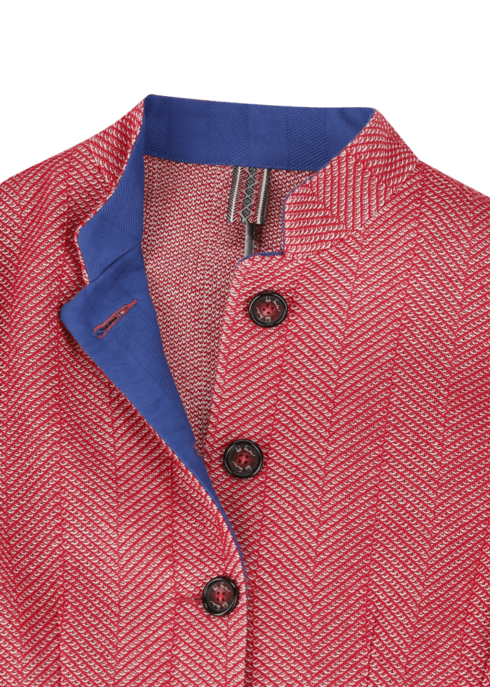 Luis Trenker Blazer con motivo a spina di pesce modello Luranda Presa