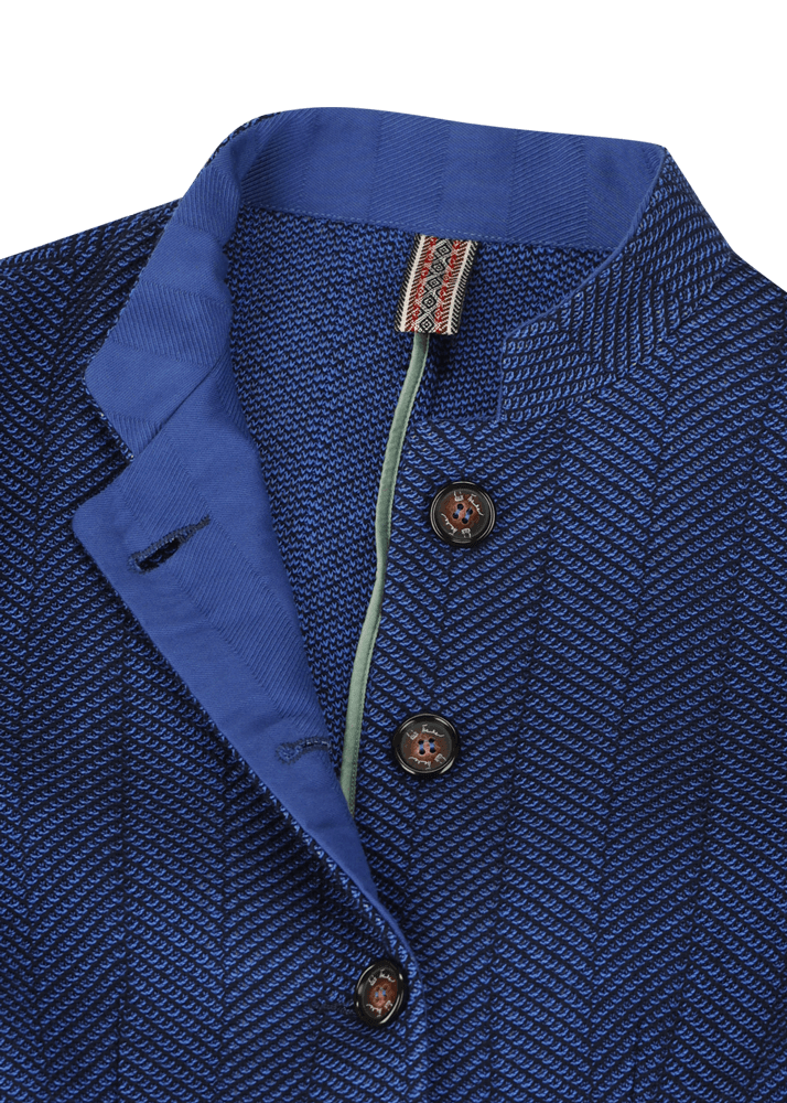 Luis Trenker Blazer con motivo a spina di pesce modello Luranda In Vendita