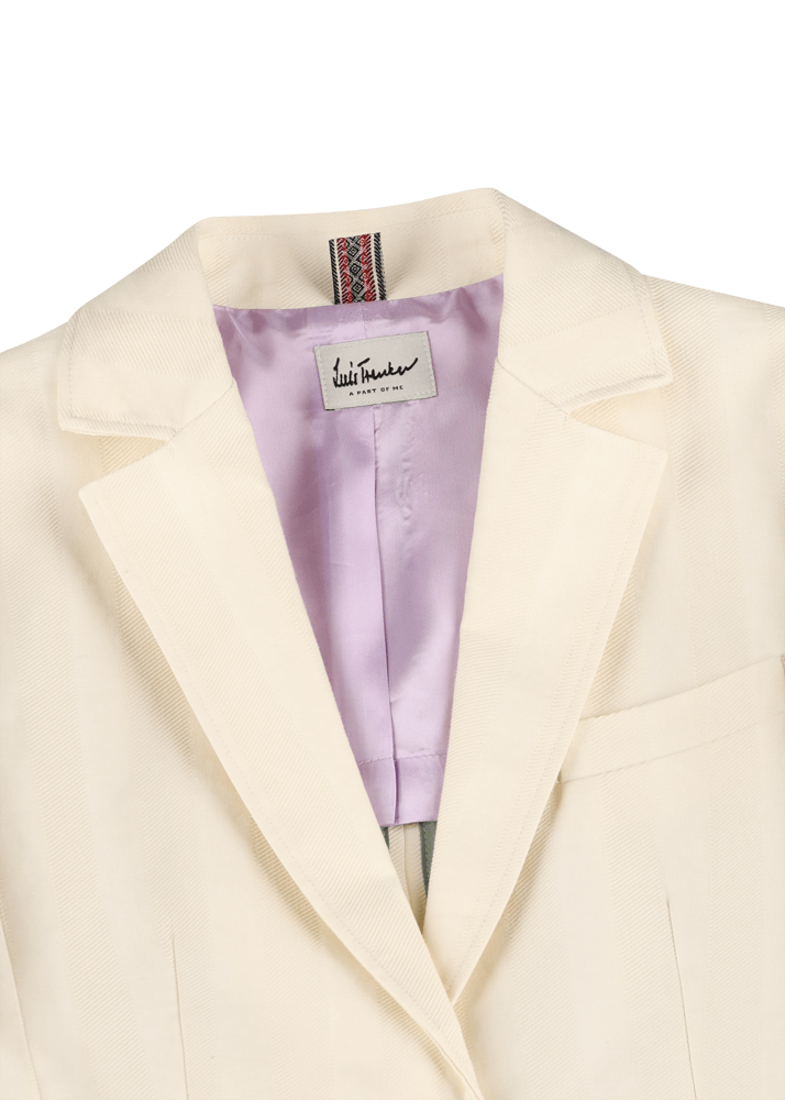 Luis Trenker Blazer monopetto con bottone singolo in tessuto strutturato modello Luregina Moda