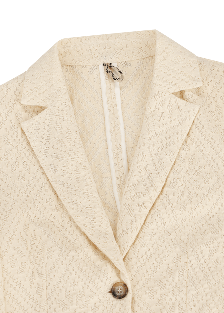 Luis Trenker Blazer monopetto a un bottone in pizzo e jersey modello Luregina Sconto di tempo limitato