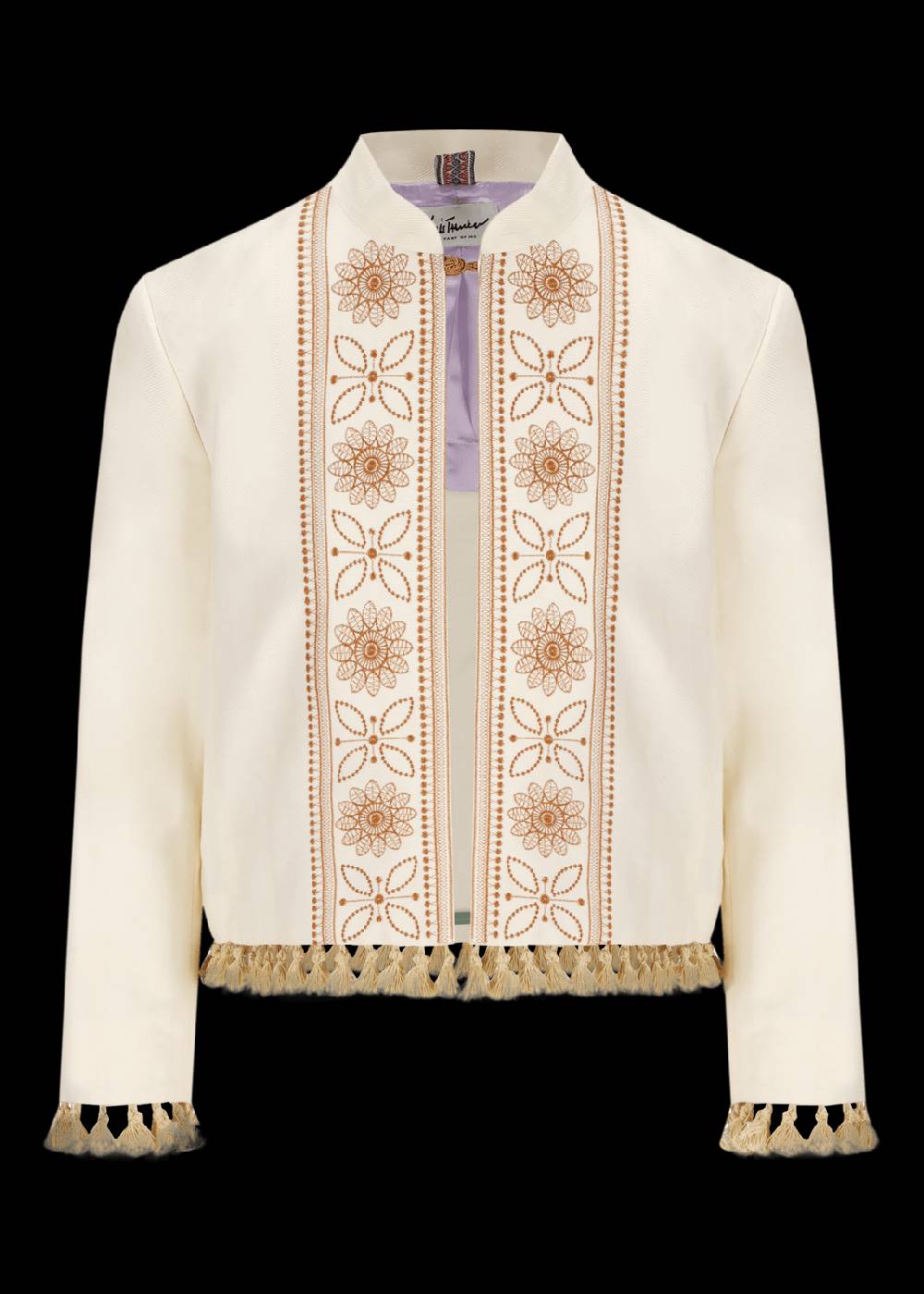 Luis Trenker Blazer corto con ricami e pompon modello Lurachele Offerta speciale