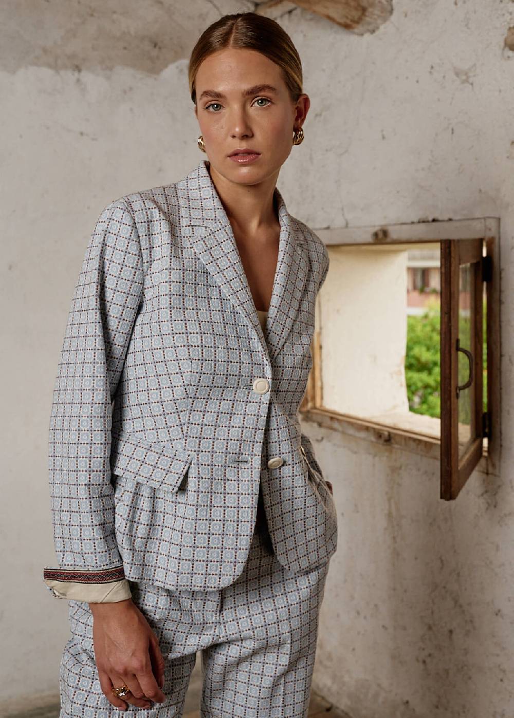 Luis Trenker Blazer in cotone jacquard modello Luramona Comprare a buon mercato