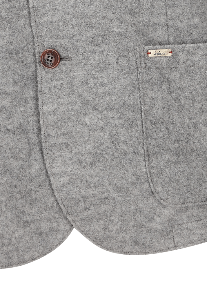 Luis Trenker Blazer in lana follata con cuciture a taglio vivo Luigis Black Friday