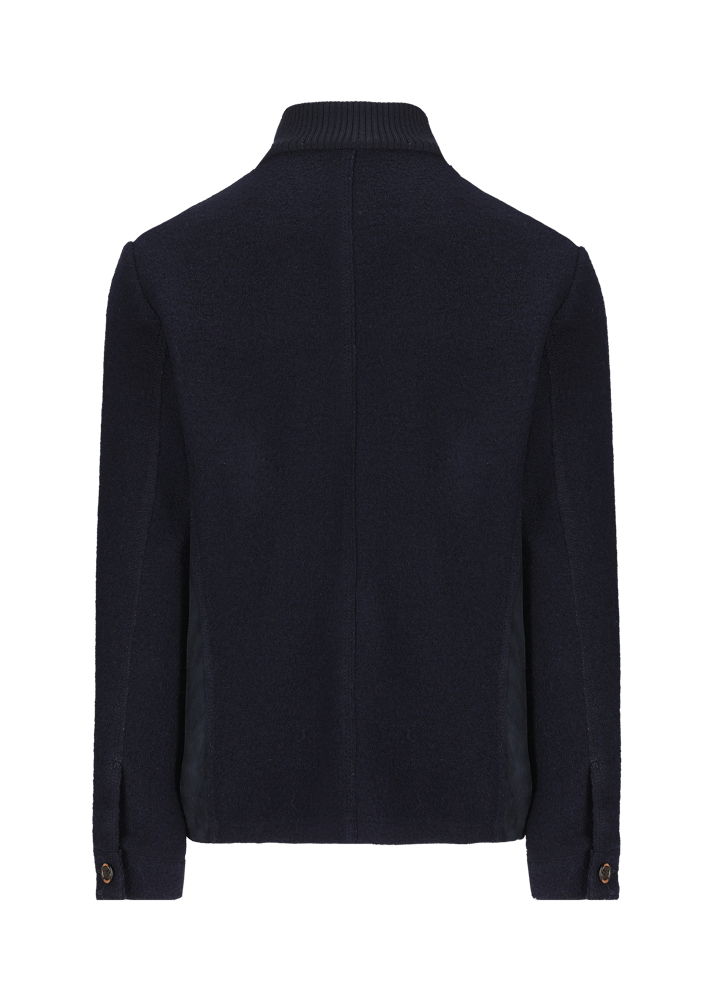 Luis Trenker Blazer in lana follata con parte anteriore in pelle scamosciata Lupoldo Offerta San Valentino