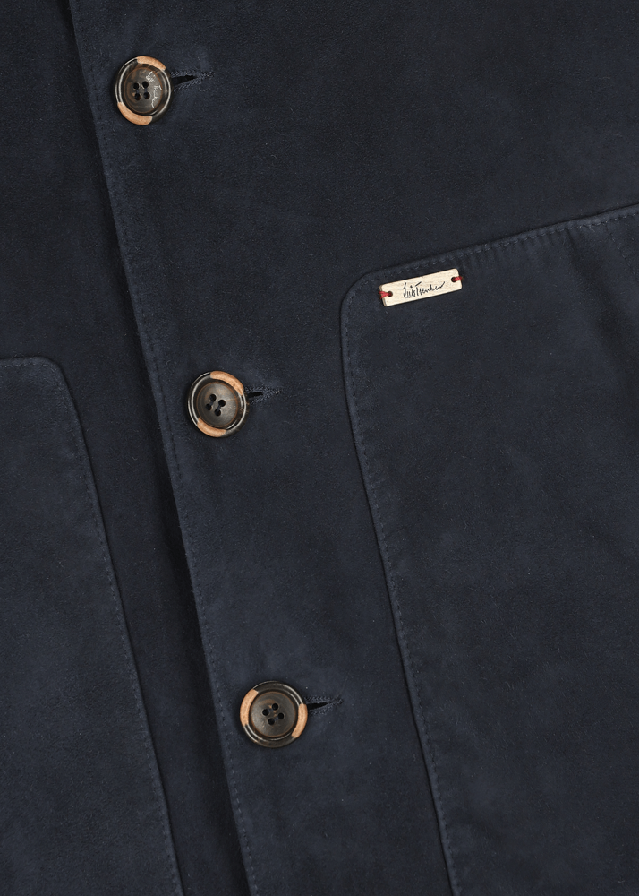 Luis Trenker Blazer in lana follata con parte anteriore in pelle scamosciata Lupoldo Offerta San Valentino
