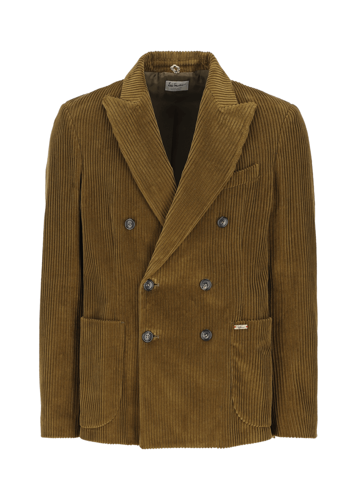 Luis Trenker Blazer in velluto a coste con collo a revers Lusimone Smaltimento dello stoccaggio