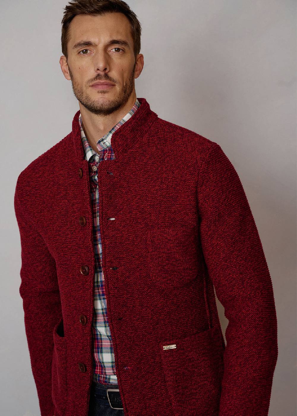 Luis Trenker Cardigan con collo alto Luwainer Offerte stagionali