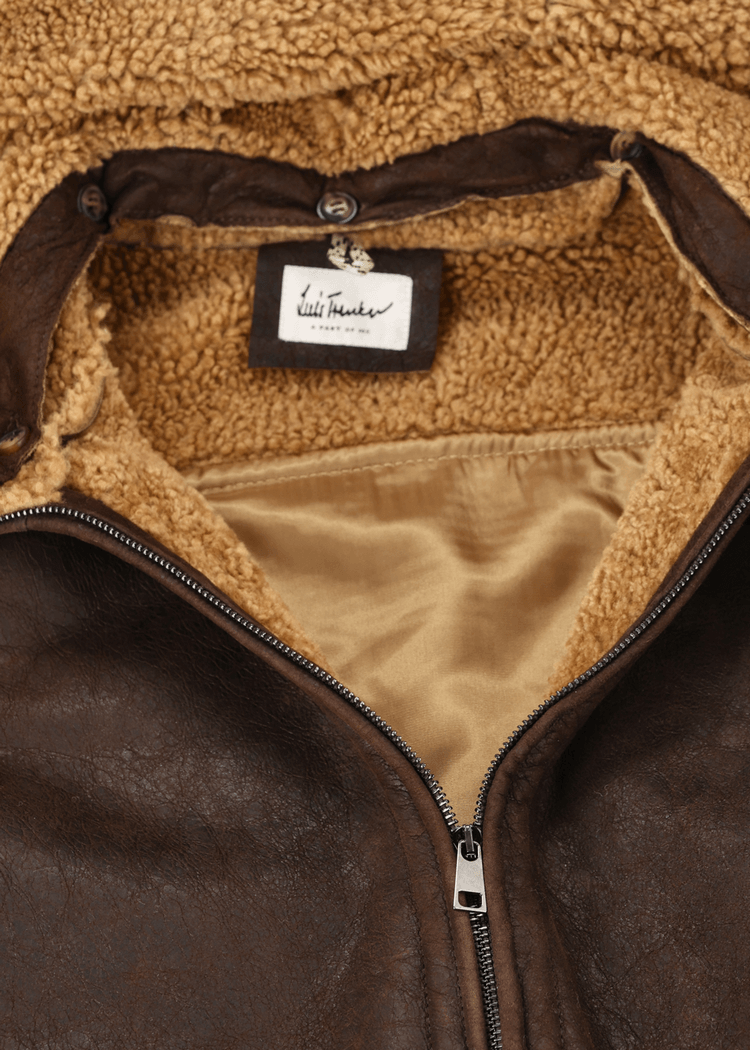 Luis Trenker Cardigan con parte anteriore in pelle Luwallace Offerte giornaliere