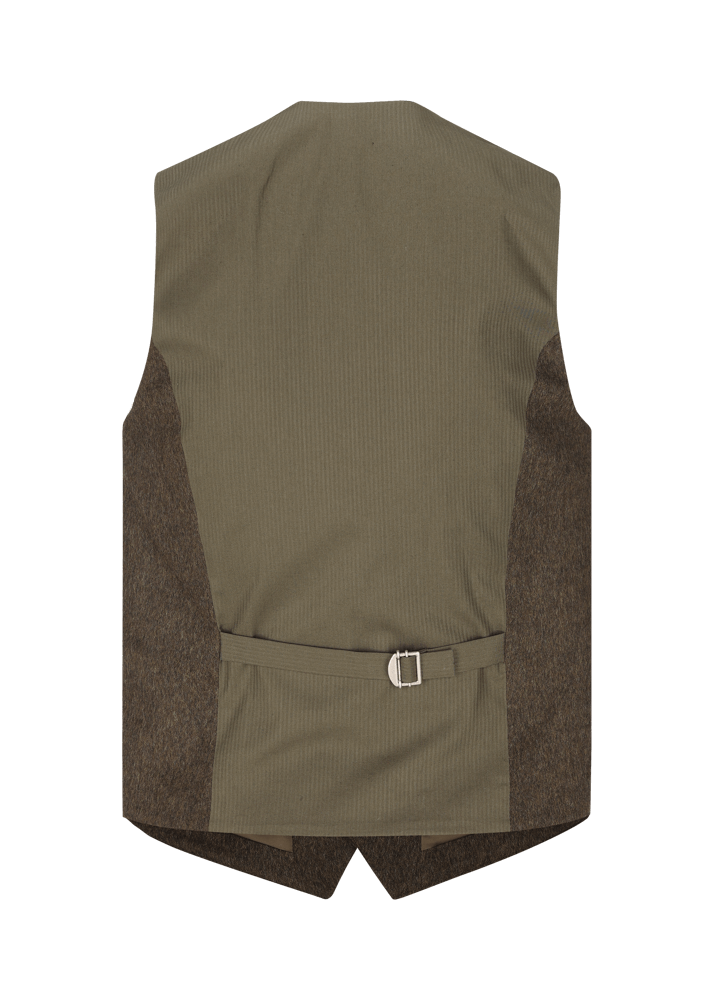 Luis Trenker Gilet in loden con scollo rotondo Lusven Ritorno libero