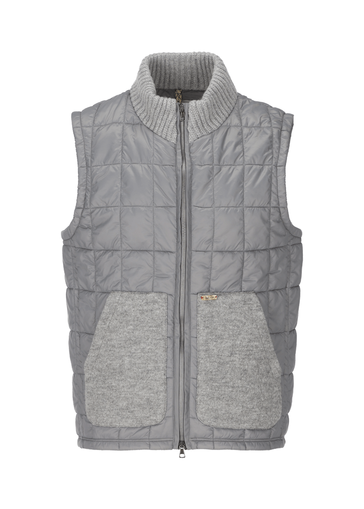 Luis Trenker Gilet in nylon con collo lavorato a maglia Lugus ACQUISTA ORA