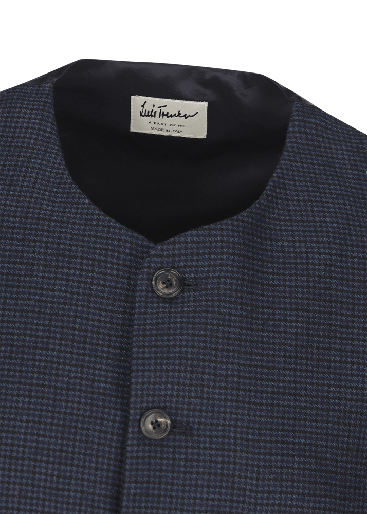 Luis Trenker Gilet con motivo pied-de-poule Lusven Offerta speciale della fabbrica