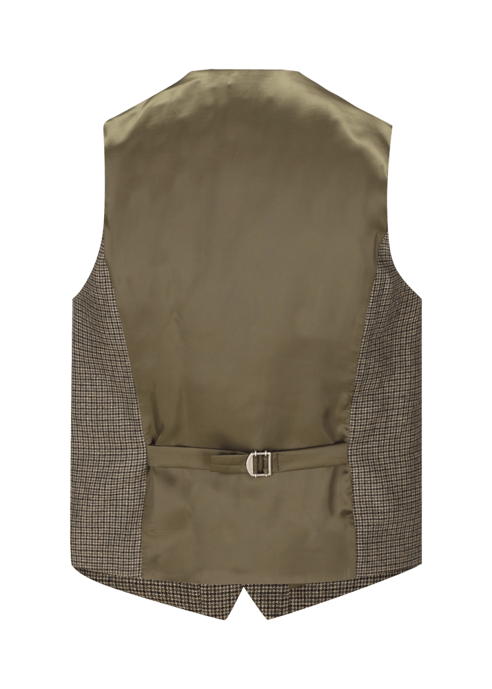 Luis Trenker Gilet con motivo pied-de-poule Lusven Sostegno trimestrale