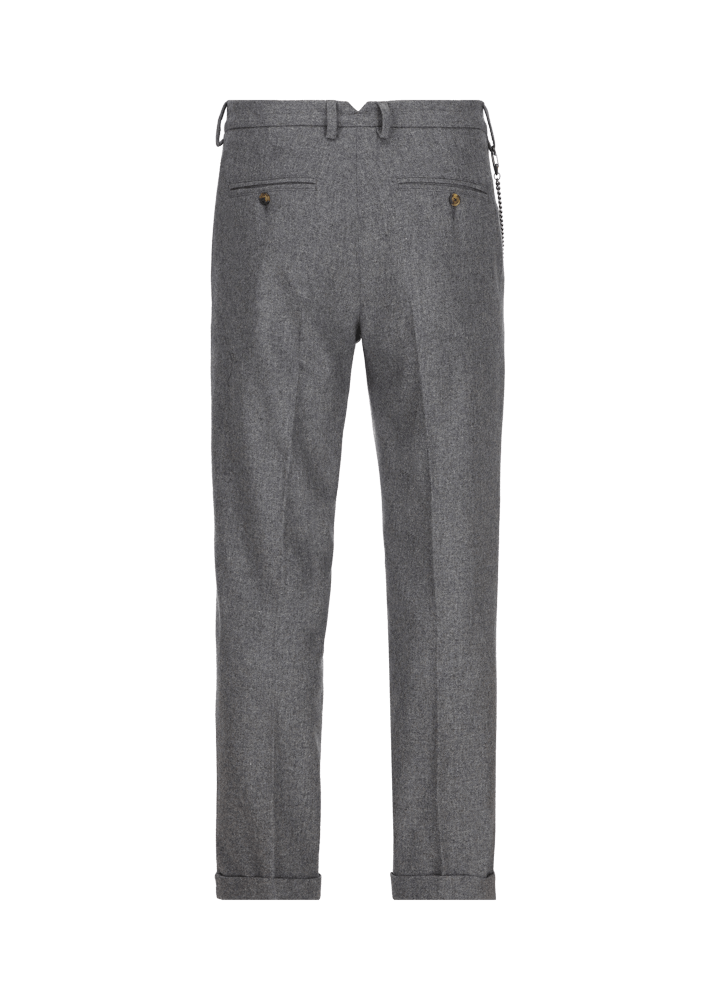 Luis Trenker Pantaloni chino in flanella di lana Lubruneu Officina