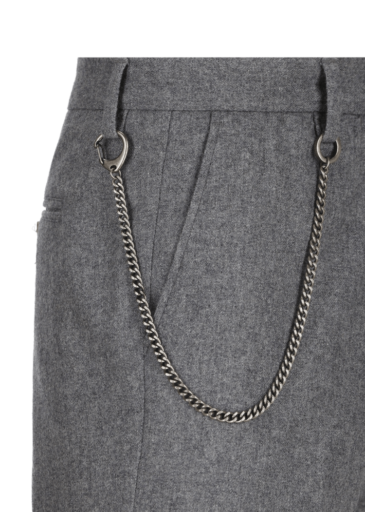 Luis Trenker Pantaloni chino in flanella di lana Lubruneu Officina