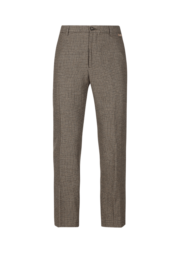 Luis Trenker Pantaloni chino con motivo pied-de-poule Lubogi In vendita
