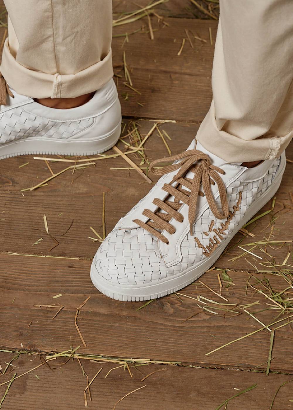 Luis Trenker Sneaker in pelle intrecciata modello Lupintros Comprane uno, ottenene uno gratis