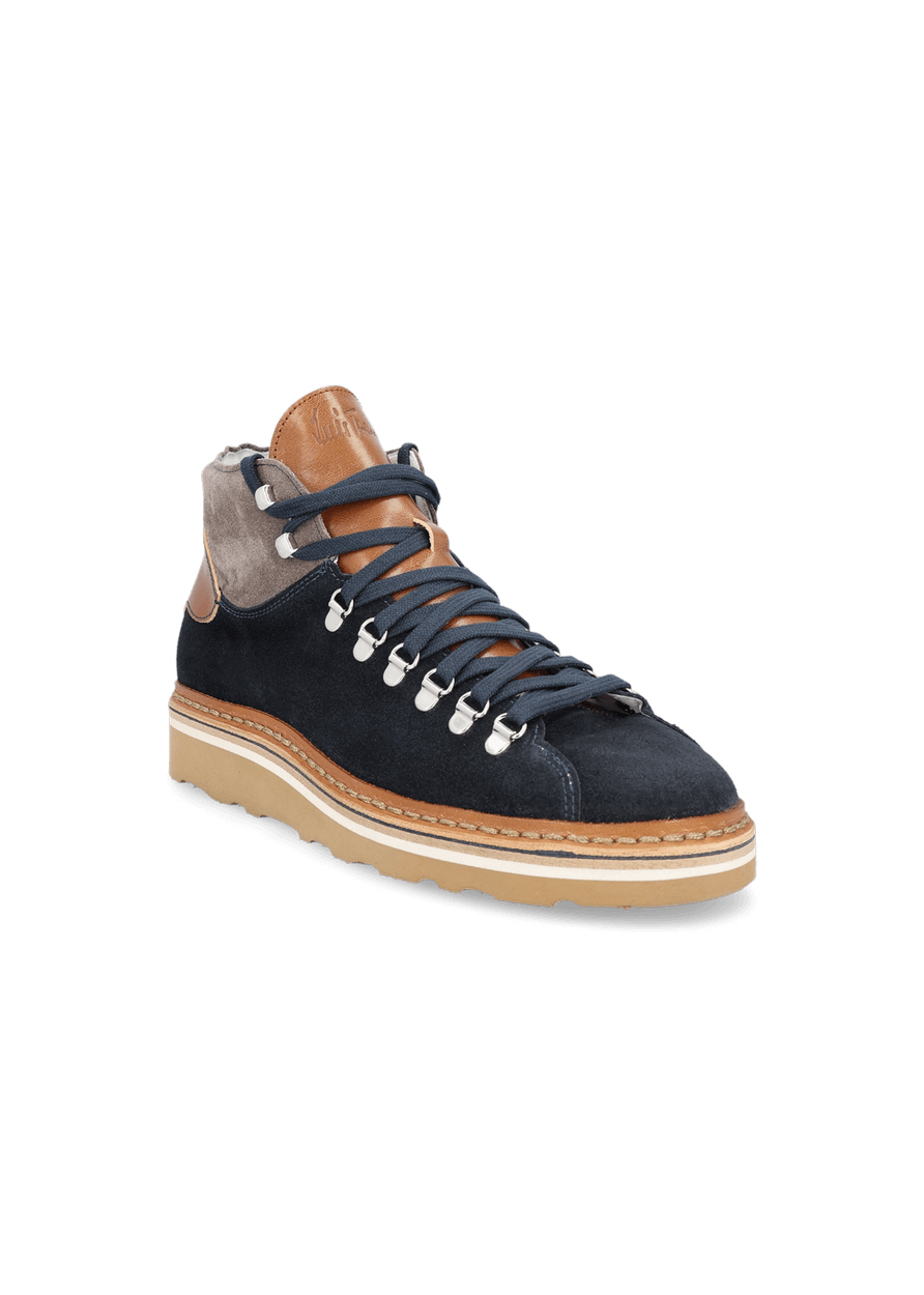 Luis Trenker Sneaker alta in pelle modello Lugionata Ultimi tre giorni