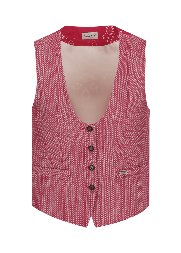 Luis Trenker Gilet con motivo a spina di pesce modello Luraja Fino al 60% di sconto