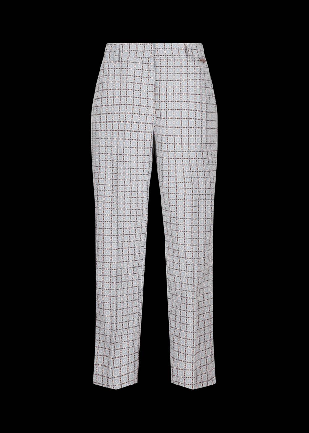 Luis Trenker Pantaloni in cotone jacquard con taglio Cigarette Cut modello Luleonelle Sostegno trimestrale