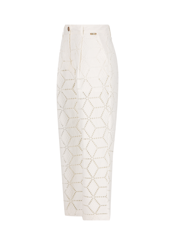 Luis Trenker Pantaloni dalla linea Carrot Fit in pizzo sangallo modello Luloretta Super sconto