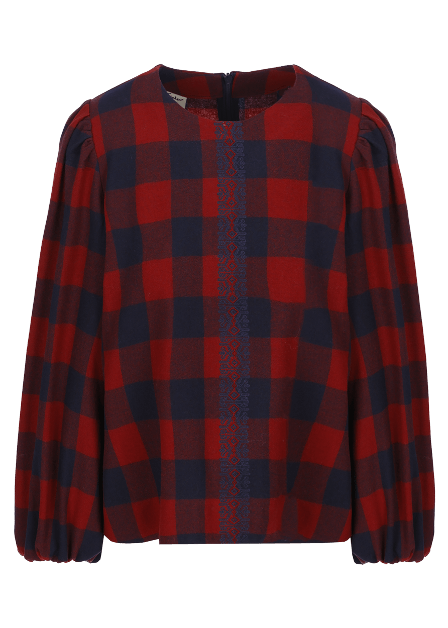 Luis Trenker Blusa con motivo a quadri modello Lugiada Vendita