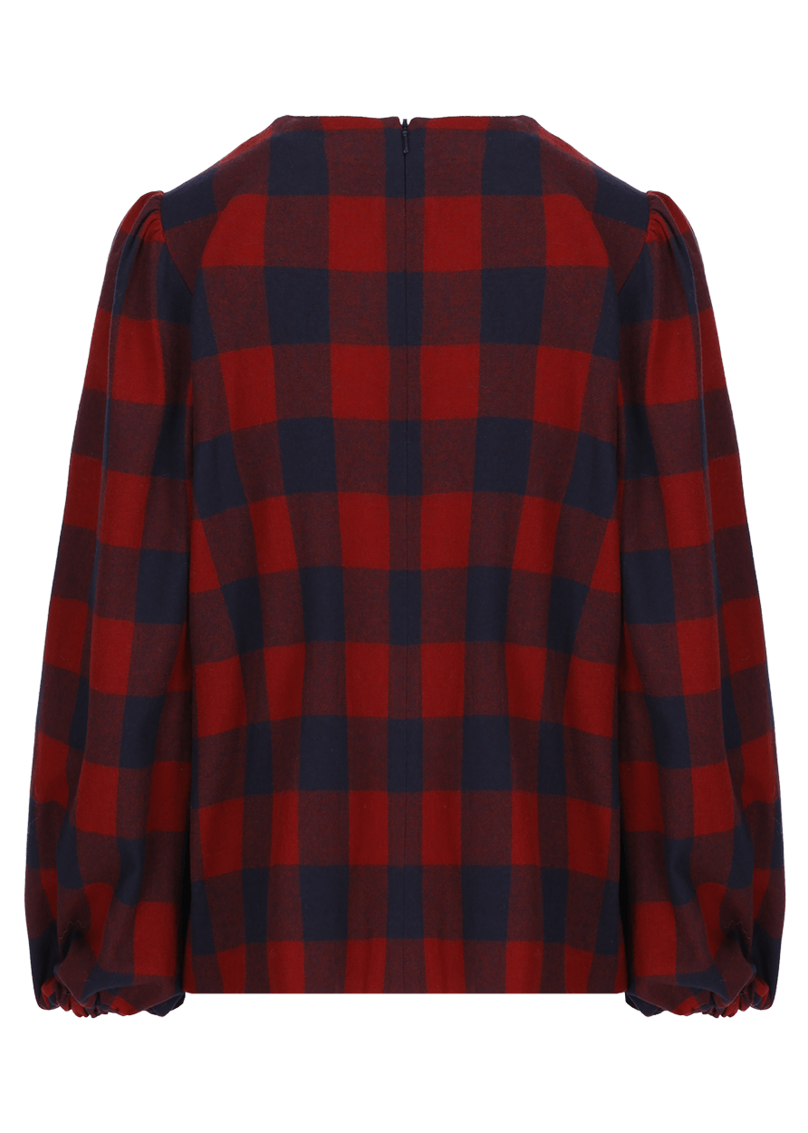Luis Trenker Blusa con motivo a quadri modello Lugiada Vendita