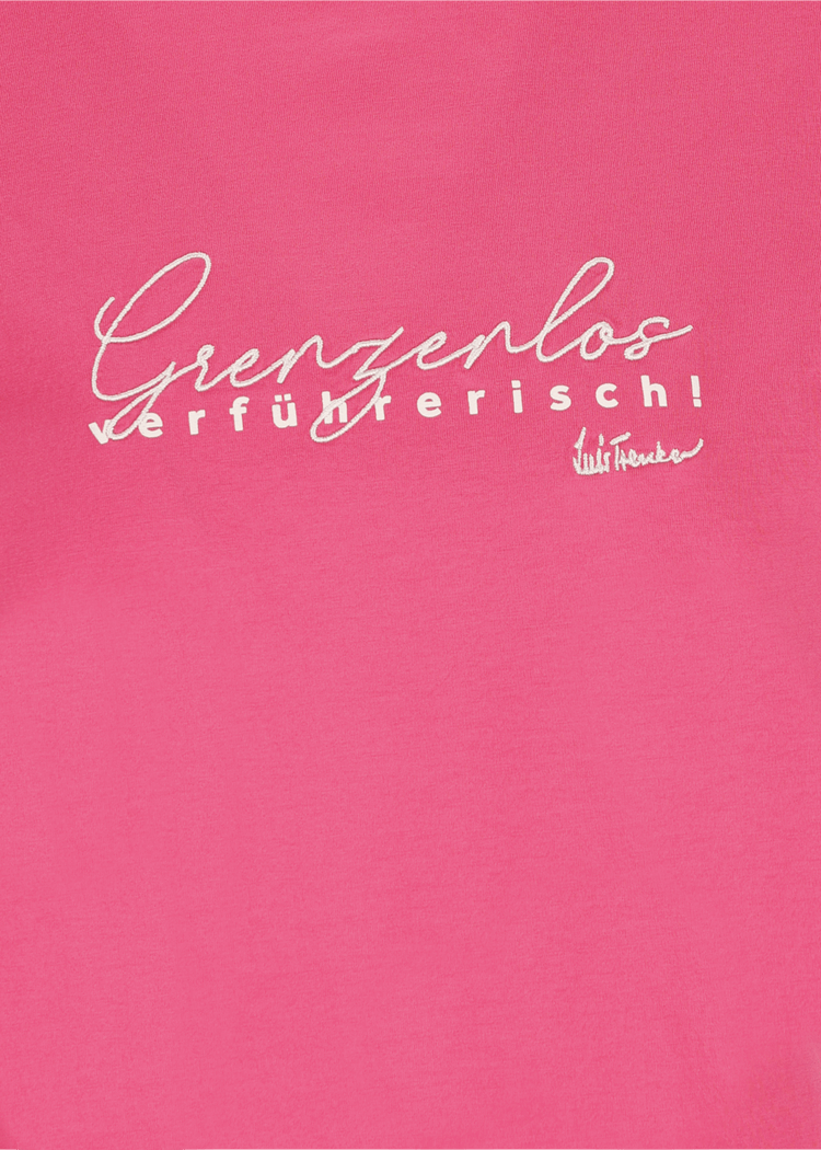 Luis Trenker T-shirt con slogan Grenzenlos Verführerisch Consegna Veloce