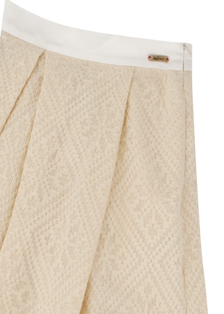 Luis Trenker Gonna lunga in jersey di cotone e pizzo modello Lumarzia Black Friday