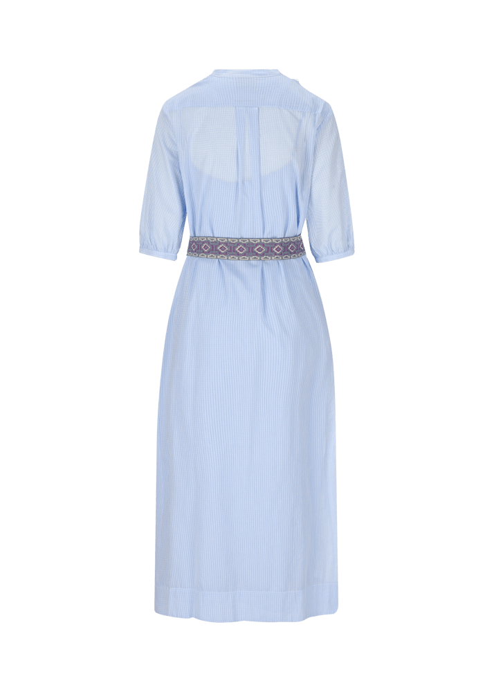 Luis Trenker Abito lungo in cotone con plastron modello Luceleste Offerta Anniversario
