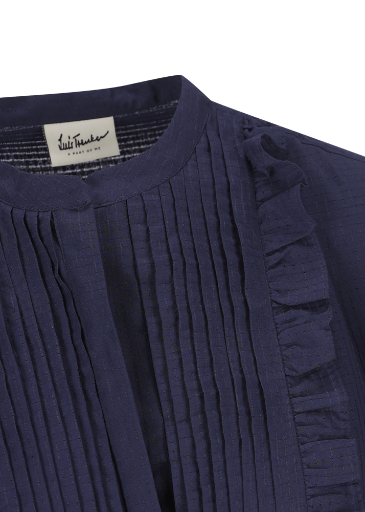 Luis Trenker Abito lungo in cotone con plastron modello Luceleste Smaltimento dello stoccaggio