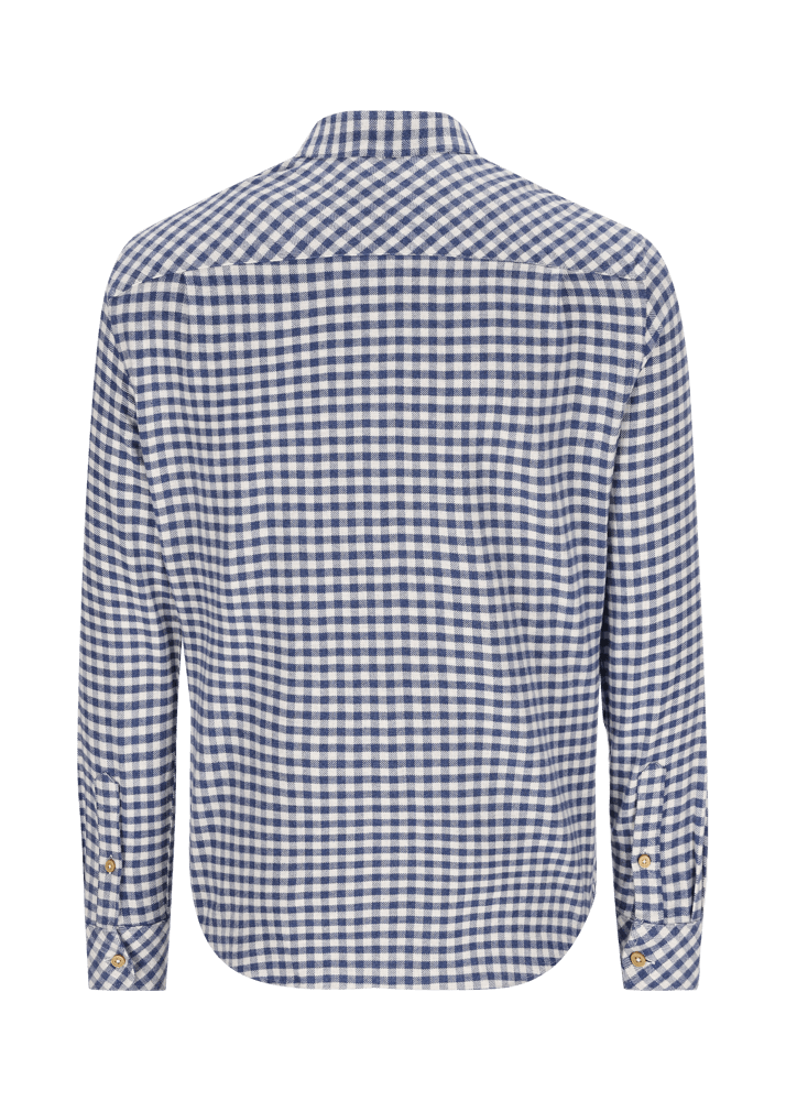 Luis Trenker Camicia con colletto alla coreana e motivo vichy Lubernet Offerte speciali