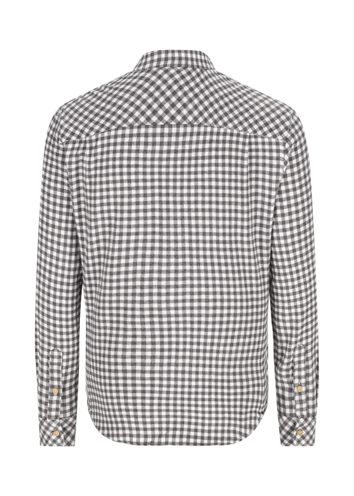 Luis Trenker Camicia con colletto alla coreana e motivo vichy Lubernet Enormi risparmi