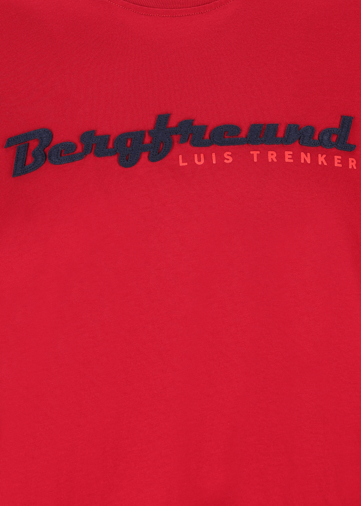 Luis Trenker Maglia a maniche lunghe con scritta Bergfreund Offerta settimanale