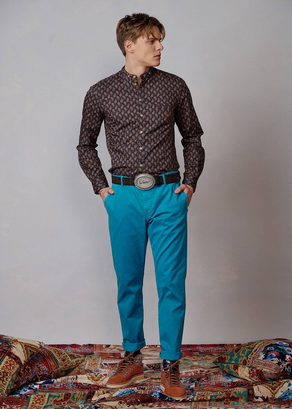 Luis Trenker Camicia con stampa modello Lubernet Qualità Garantita