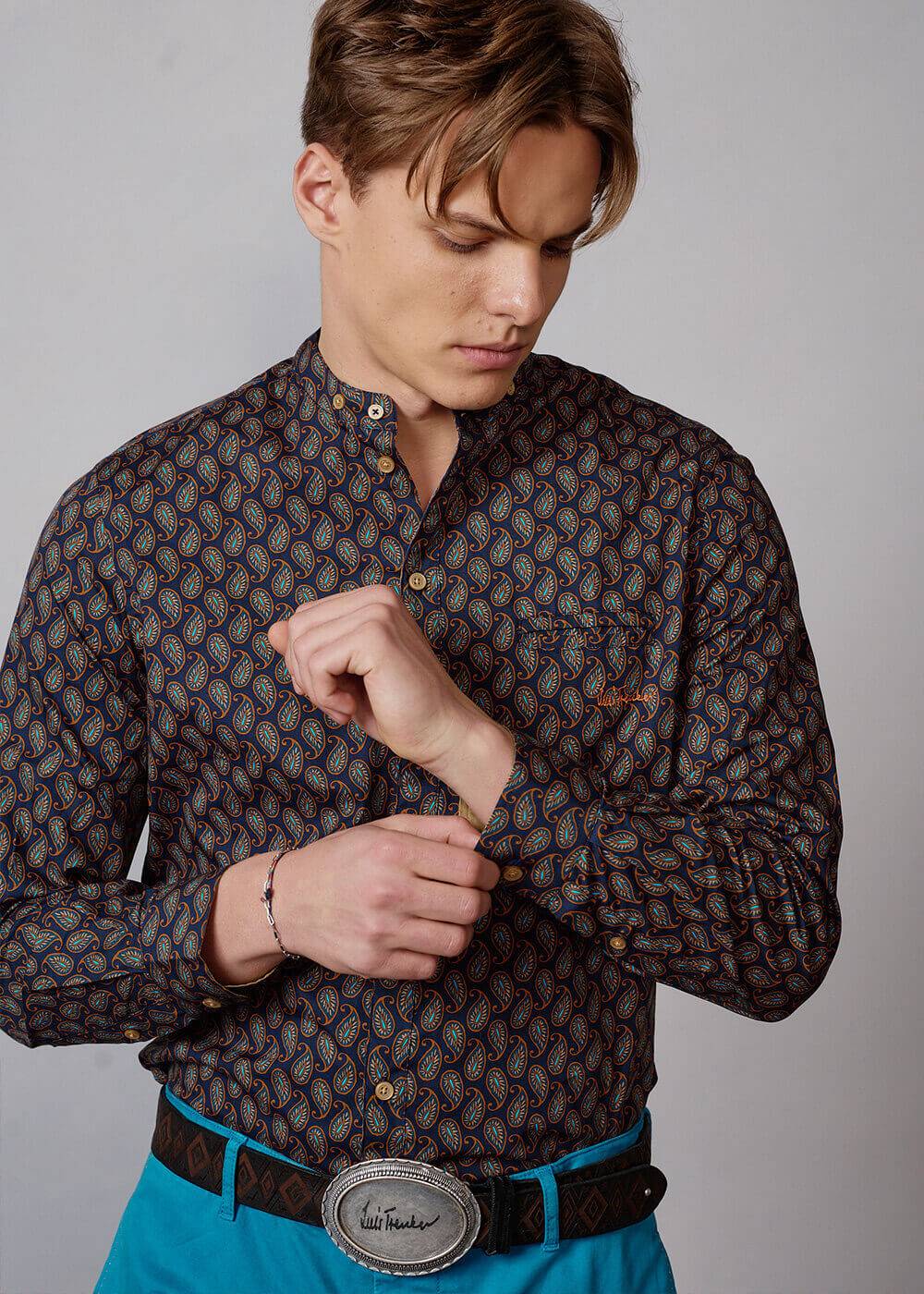 Luis Trenker Camicia con stampa modello Lubernet Qualità Garantita
