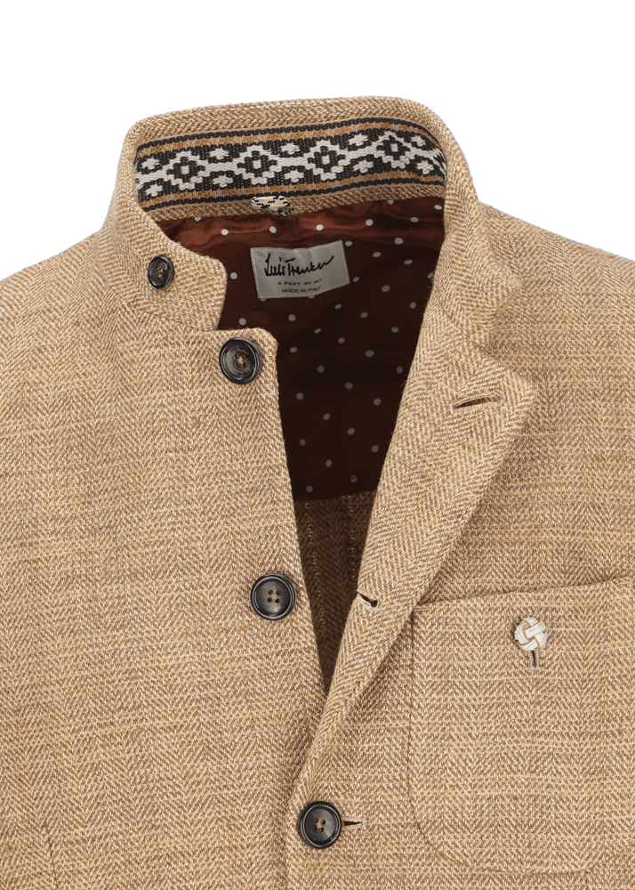 Luis Trenker Blazer con motivo a spina di pesce modello Lusandro Fornitura limitata