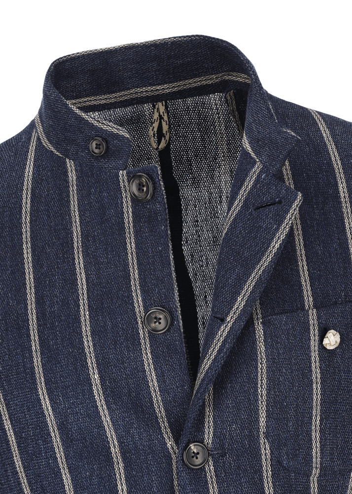 Luis Trenker Blazer in lino con motivo gessato modello Lusandro Shopping online