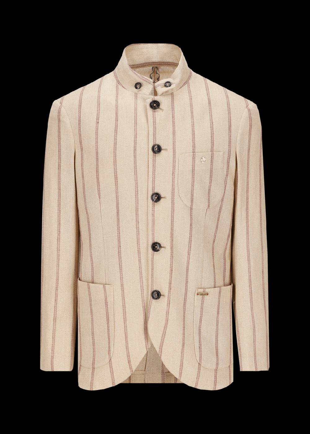 Luis Trenker Blazer in lino con motivo gessato modello Lusandro Offerta esclusiva