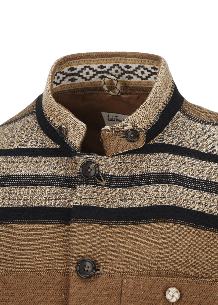 Luis Trenker Blazer in tessuto jacquard con motivo a righe modello Lusandro Vendite stagionali