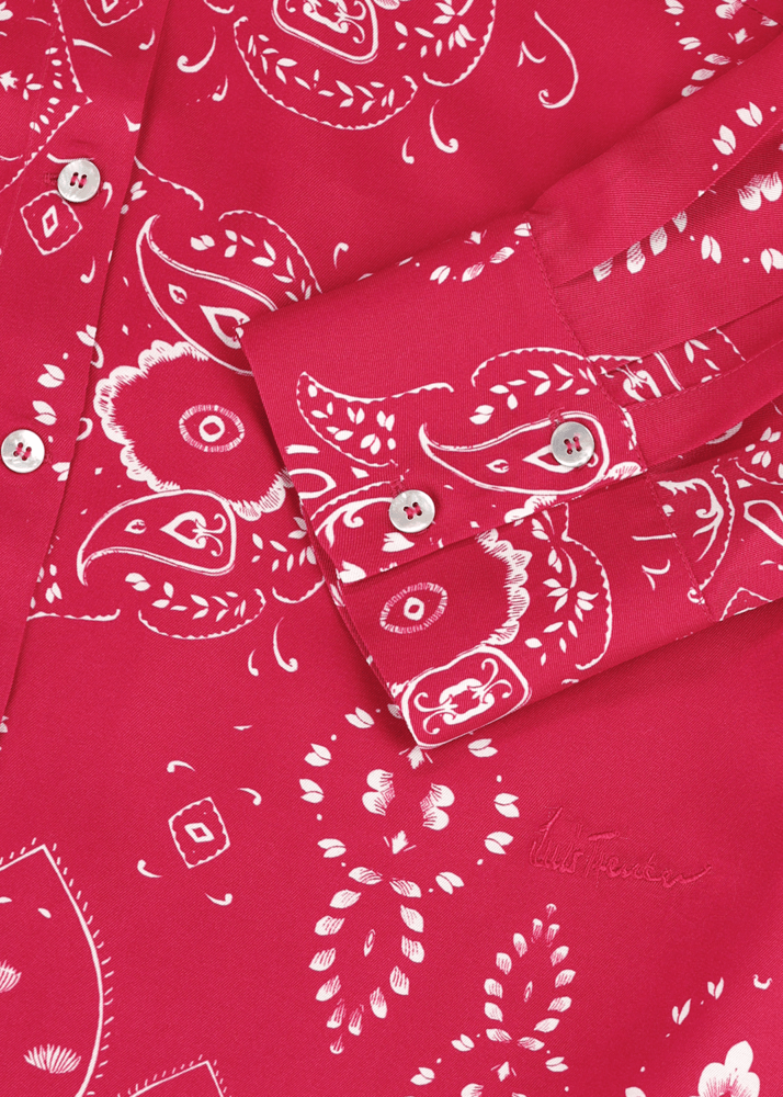 Luis Trenker Blusa in viscosa con stampa bandana modello Lubarbara Online Outlet