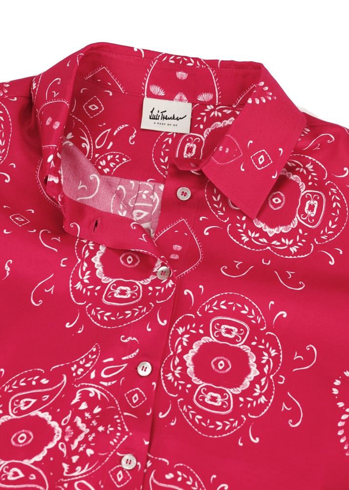 Luis Trenker Blusa in viscosa con stampa bandana modello Lubarbara Online Outlet