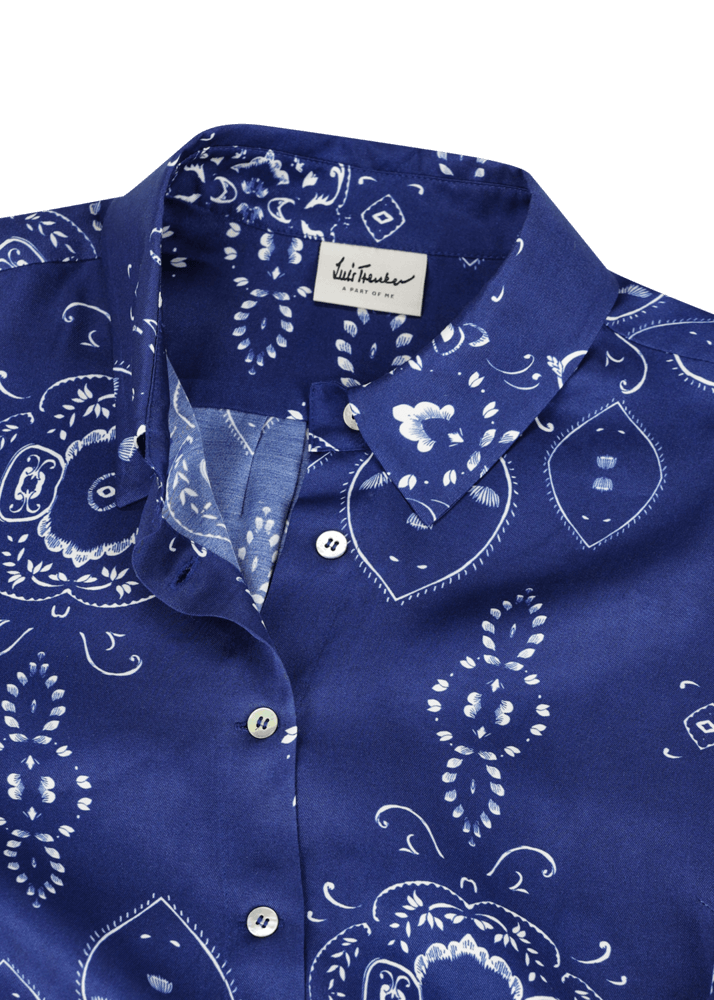Luis Trenker Blusa in viscosa con stampa bandana modello Lubarbara Offerta temporanea