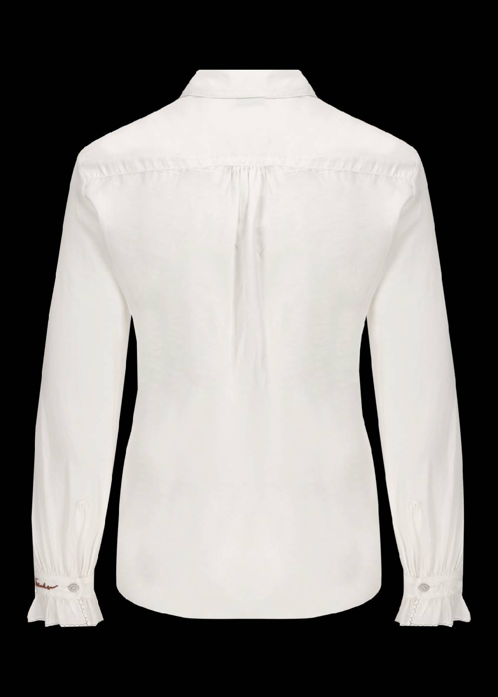 Luis Trenker Blusa con volant modello Lubrenda Grandi sconti