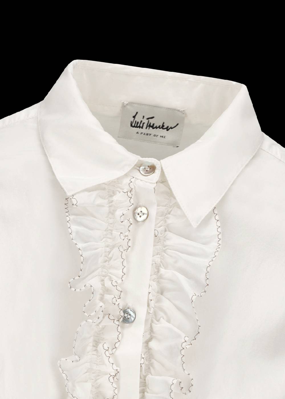 Luis Trenker Blusa con volant modello Lubrenda Grandi sconti