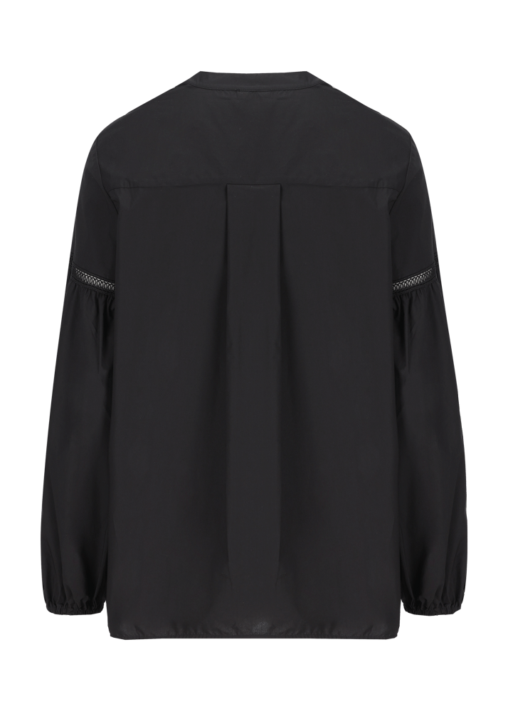 Luis Trenker Blusa in cotone con maniche a sbuffo modello Lufanny Liquidazione