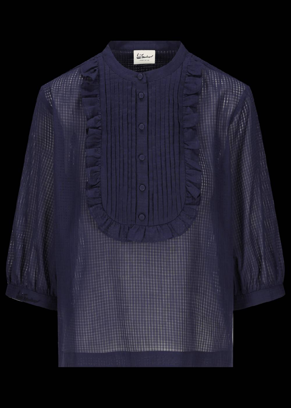 Luis Trenker Blusa in cotone con plastron modello Lufasta Offerte giornaliere