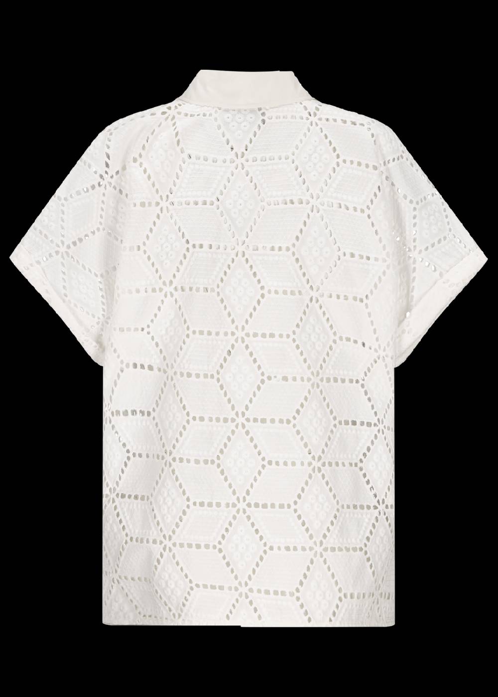 Luis Trenker Blusa a maniche corte in pizzo sangallo modello Luflora Offerte speciali